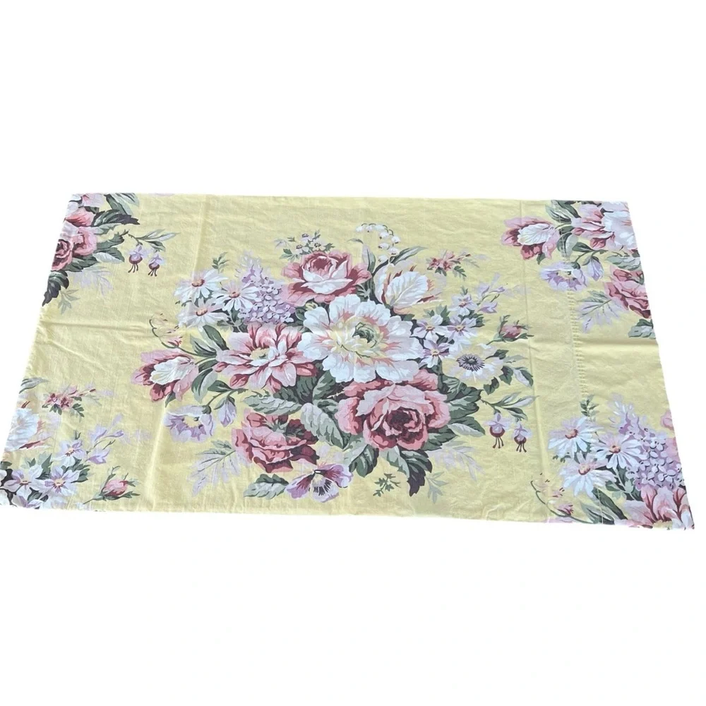 Vintage Ralph Lauren Sophie Brooke Standard Pillowcase Pair Cottagecore FLAWS
